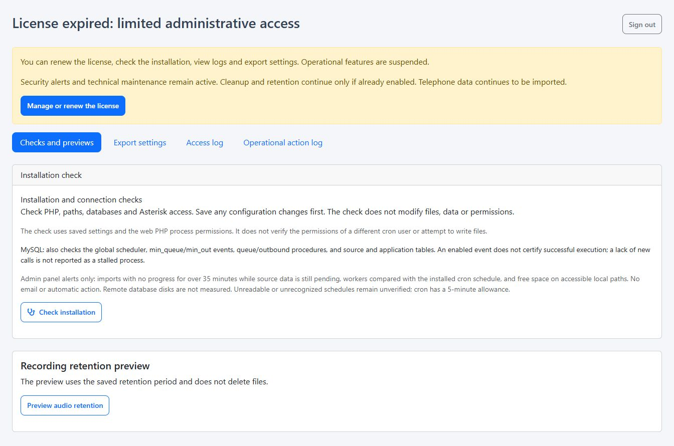 Restricted administrator access