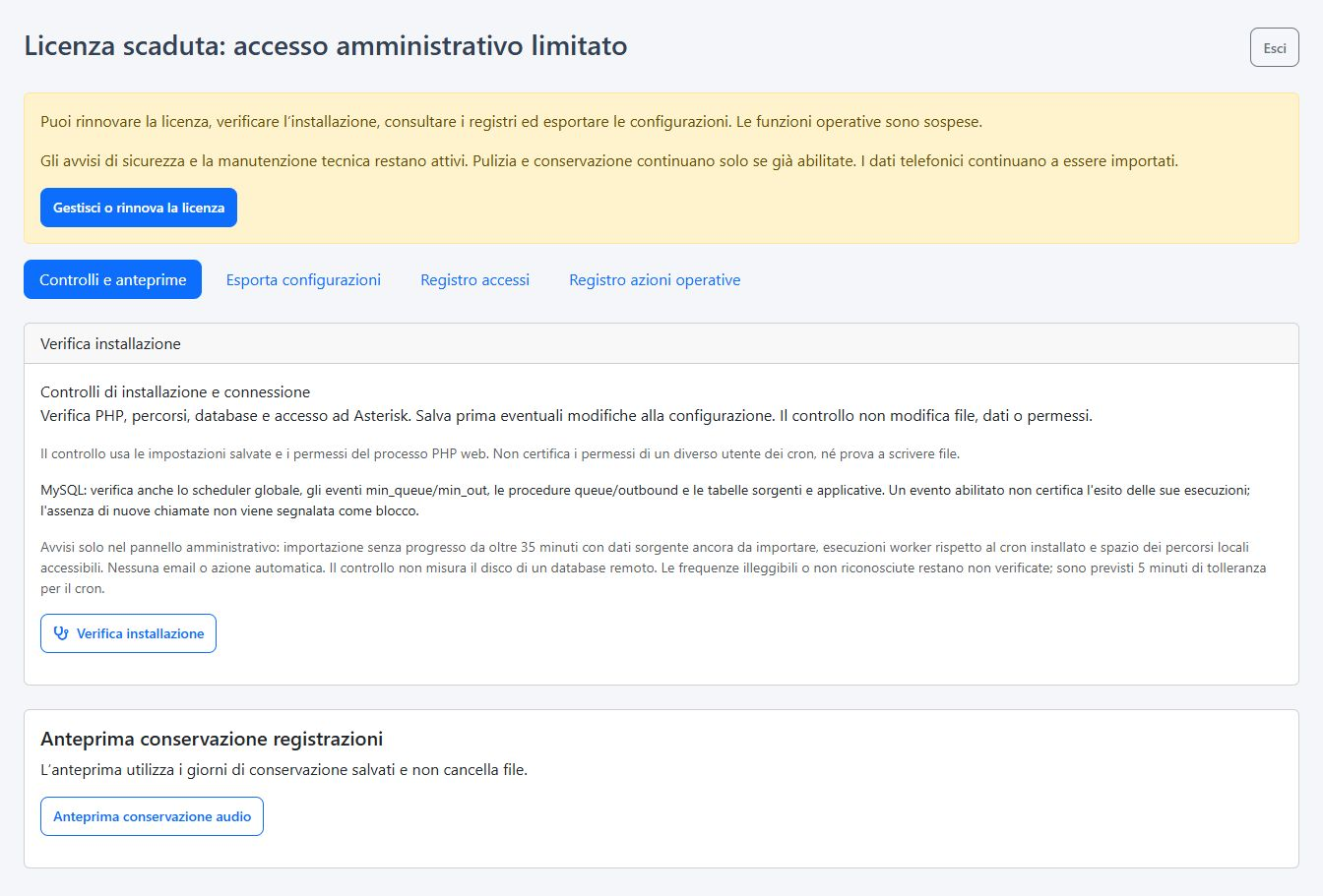 Accesso amministrativo limitato