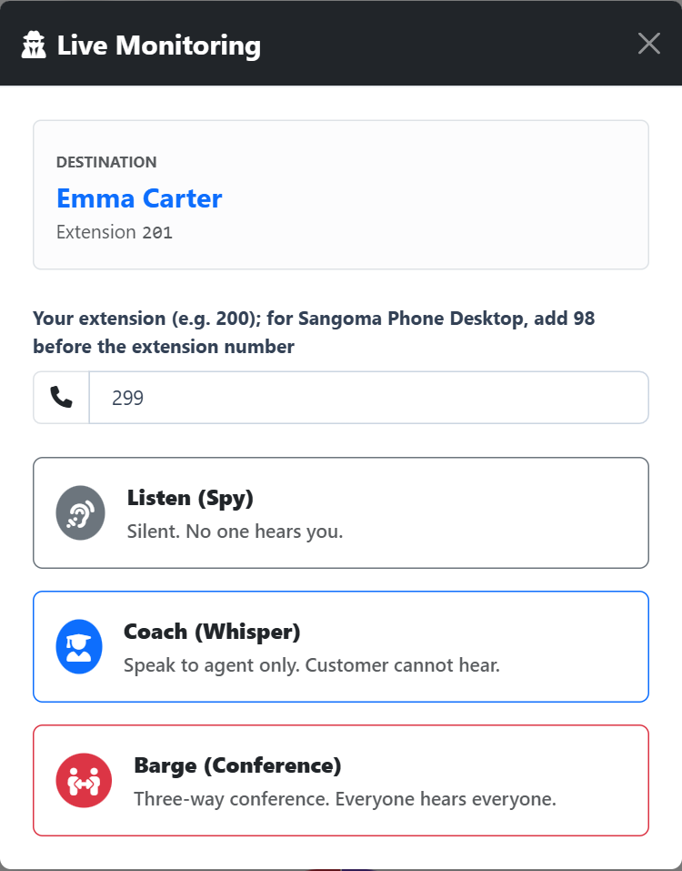 Live supervision — Complete page — Light theme