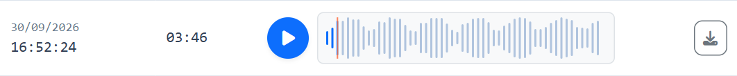 Recordings — Integrated audio player