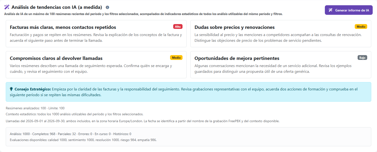 Informe de IA — ejemplo ilustrativo — captura del producto