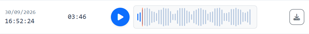Grabaciones — Reproductor de audio integrado