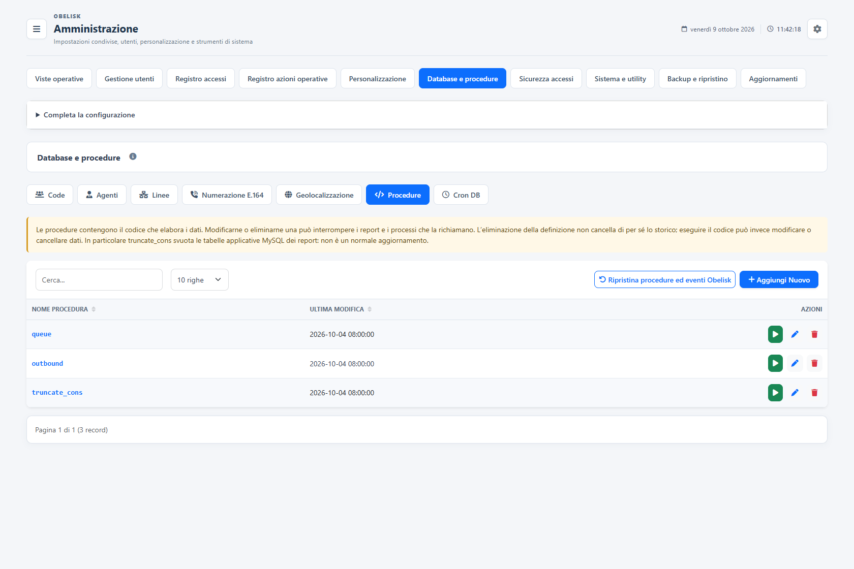 Database e cataloghi — Procedure dei report — Tema chiaro