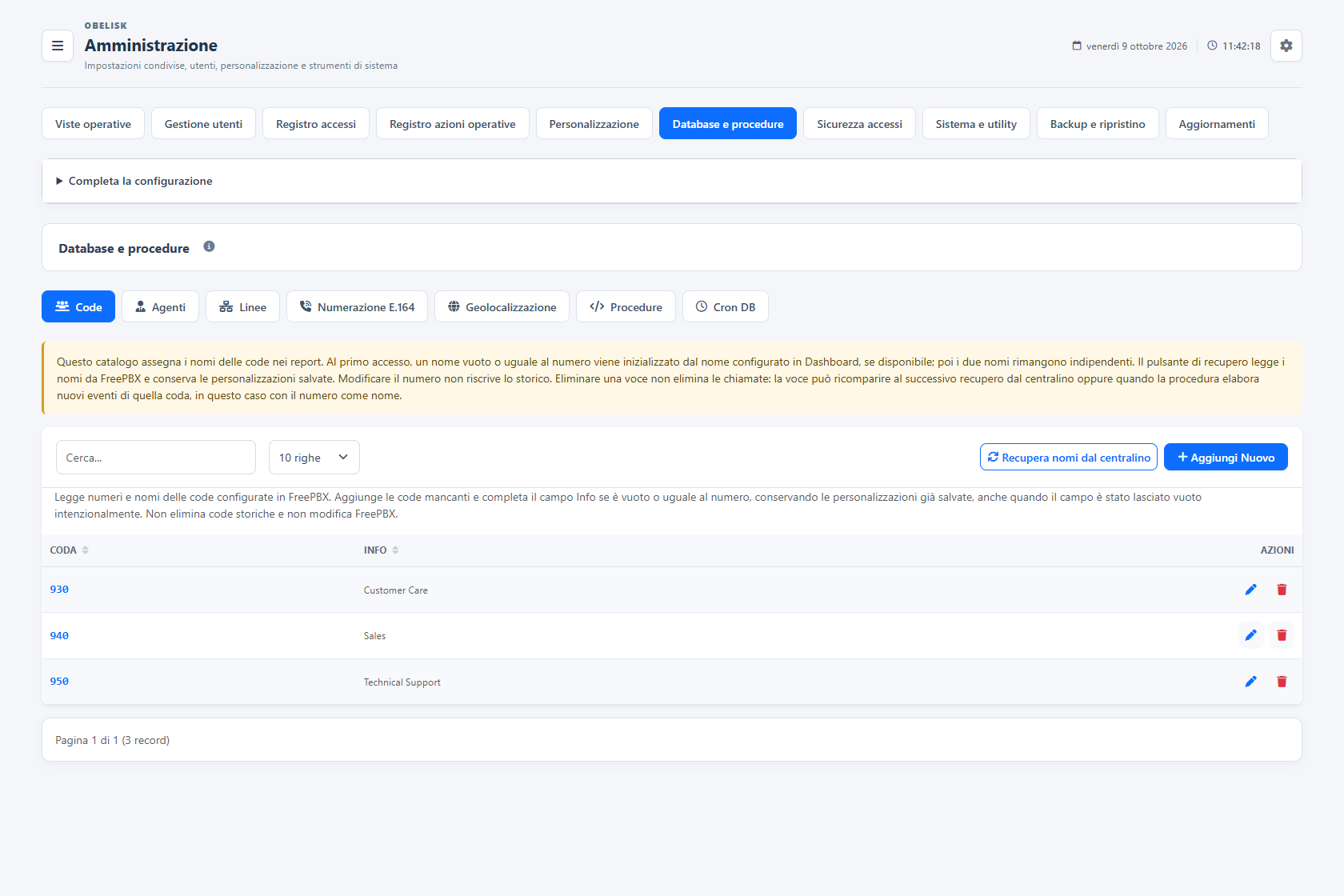 Database e cataloghi — Code — Tema chiaro