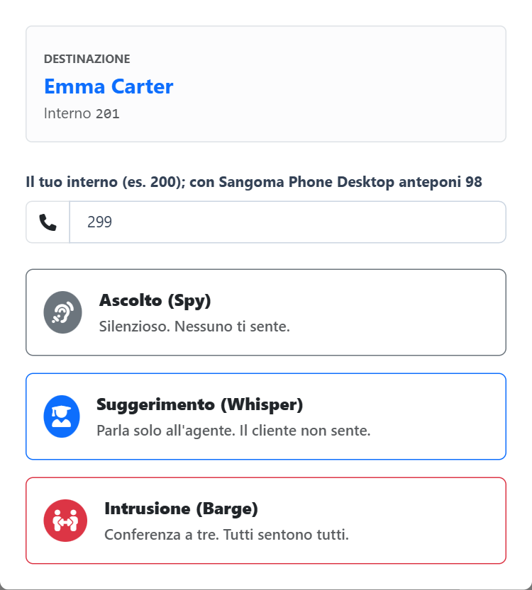 Wallboard — Affianca l’operatore durante la chiamata