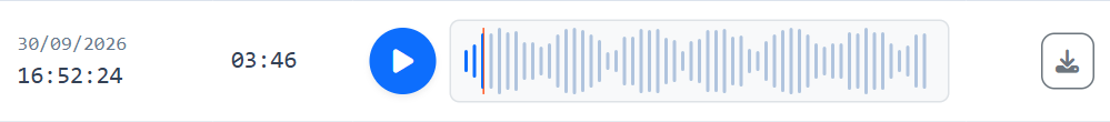 Registrazioni — Lettore audio integrato