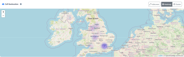 Answered Calls — Map the telephone origin of calls