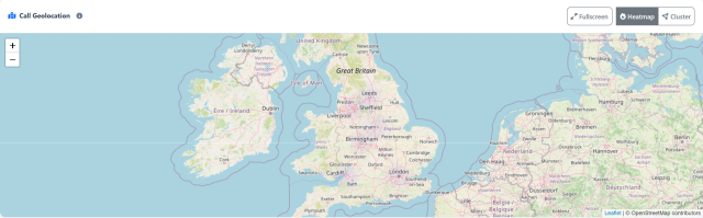 Missed Calls — Geographic distribution of missed calls