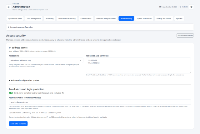 Security — Complete page — Light theme